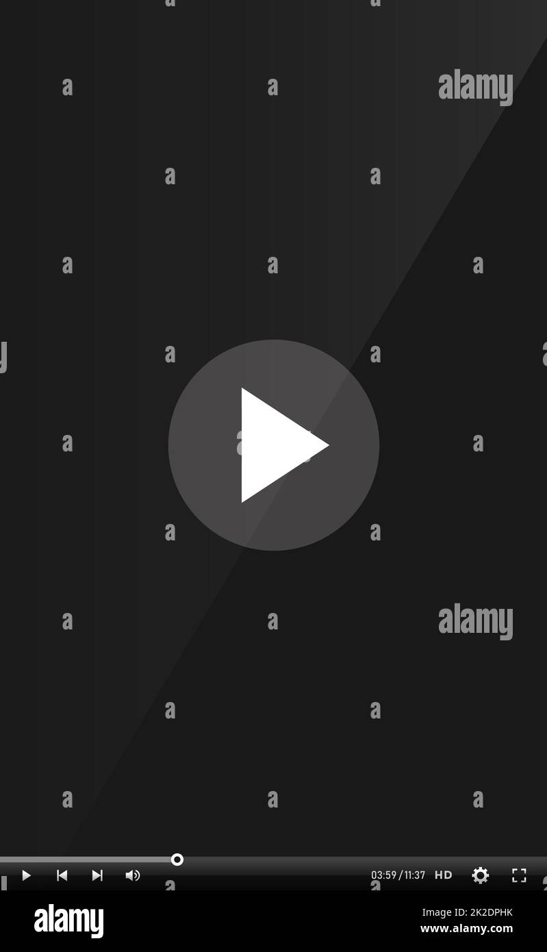 Video and Media Player Interface Template - Vector Stock Photo - Alamy
