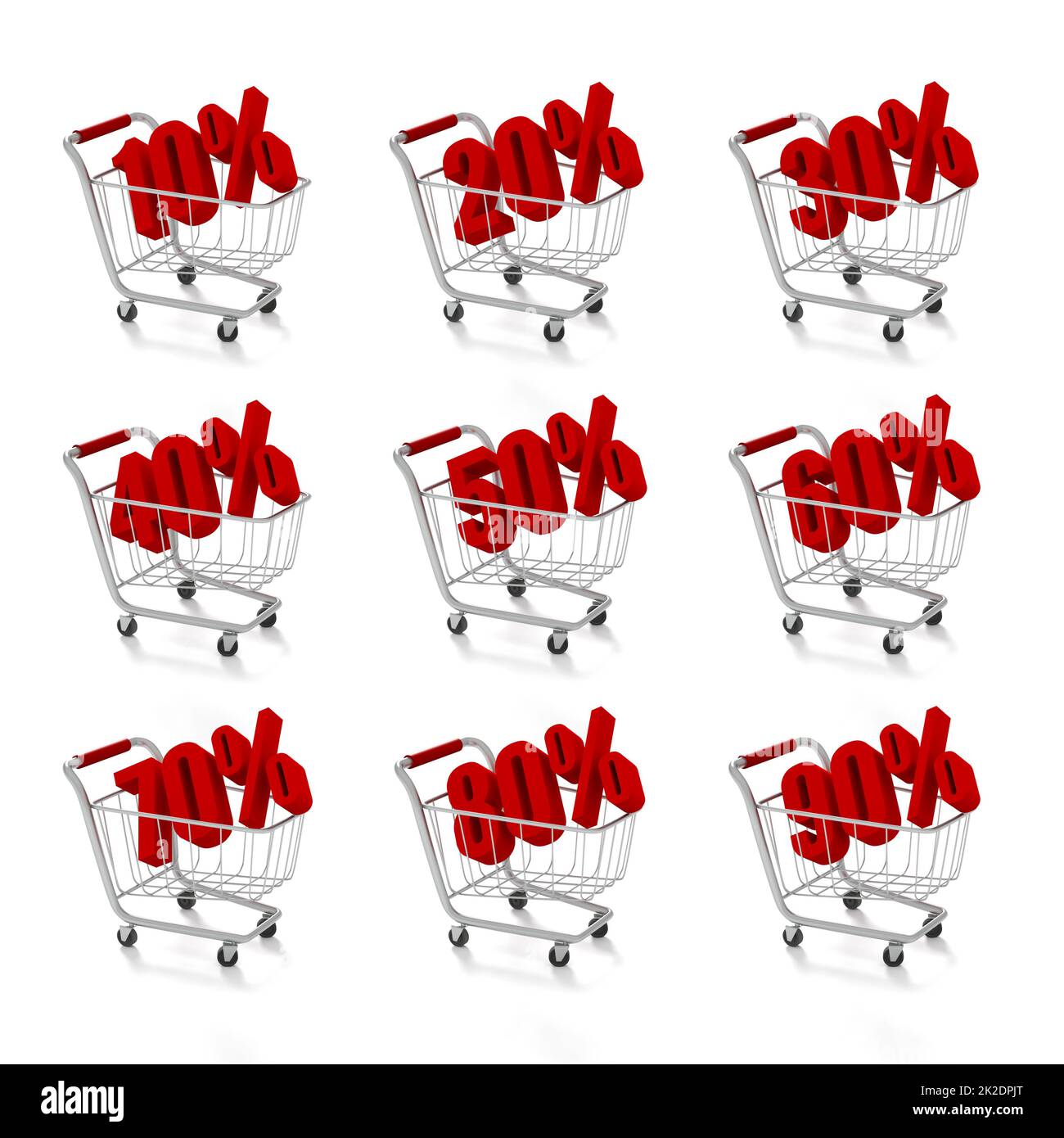 Shopping carts with discount prices Stock Photo Alamy