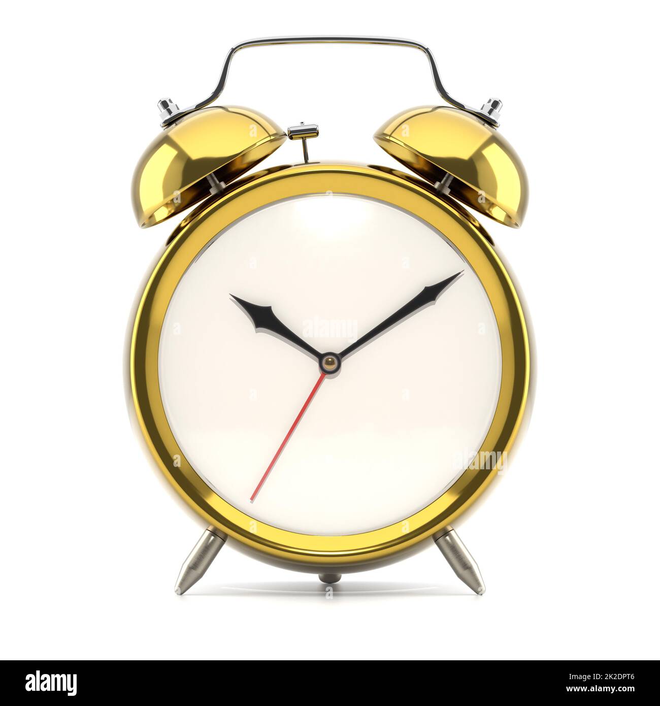 Alarm clock on white background Stock Photo - Alamy