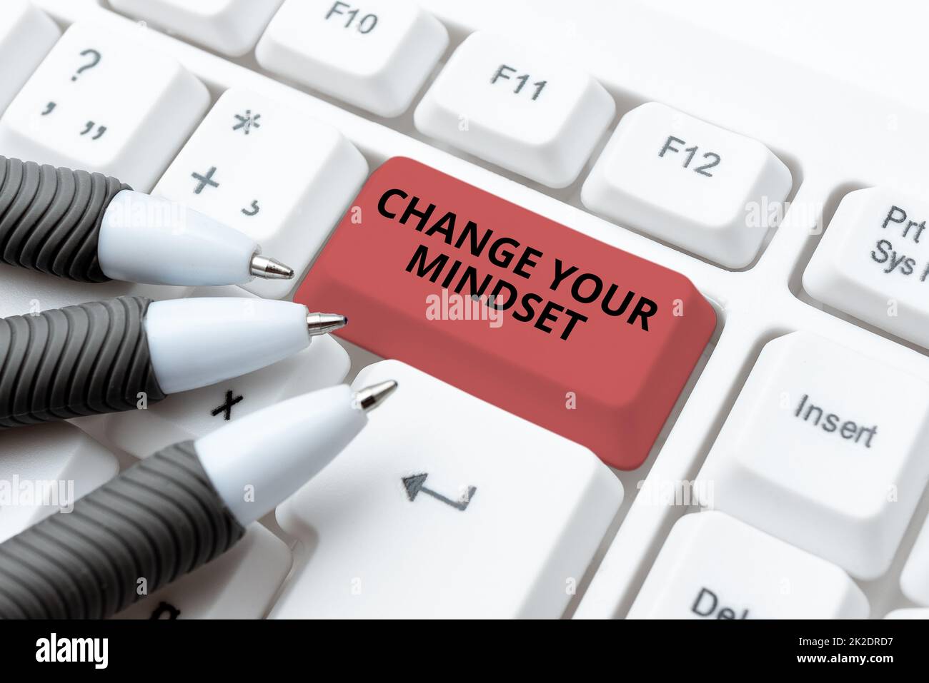 Inspiration showing sign Change Your Mindset. Word Written on Personal development and career growth alteration Typing Product Ingredients, Abstract Presenting Upgraded Keyboard Stock Photo