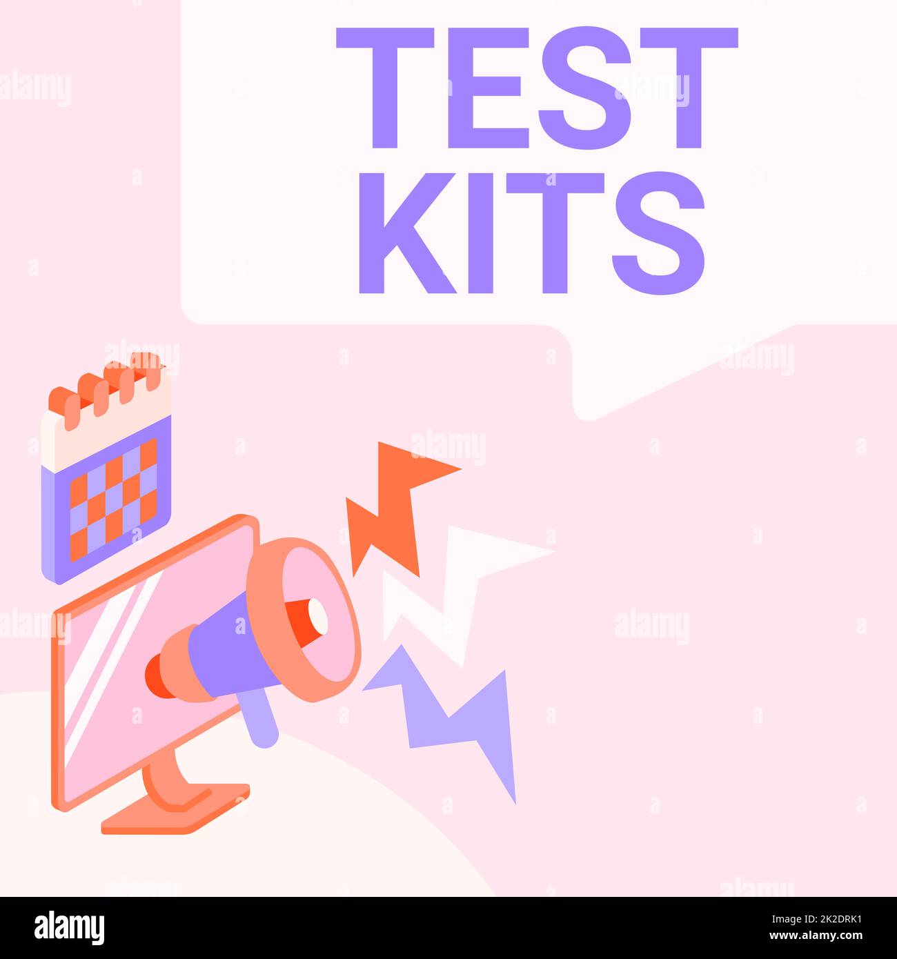 Text showing inspiration Test Kits. Word Written on tools used to ...