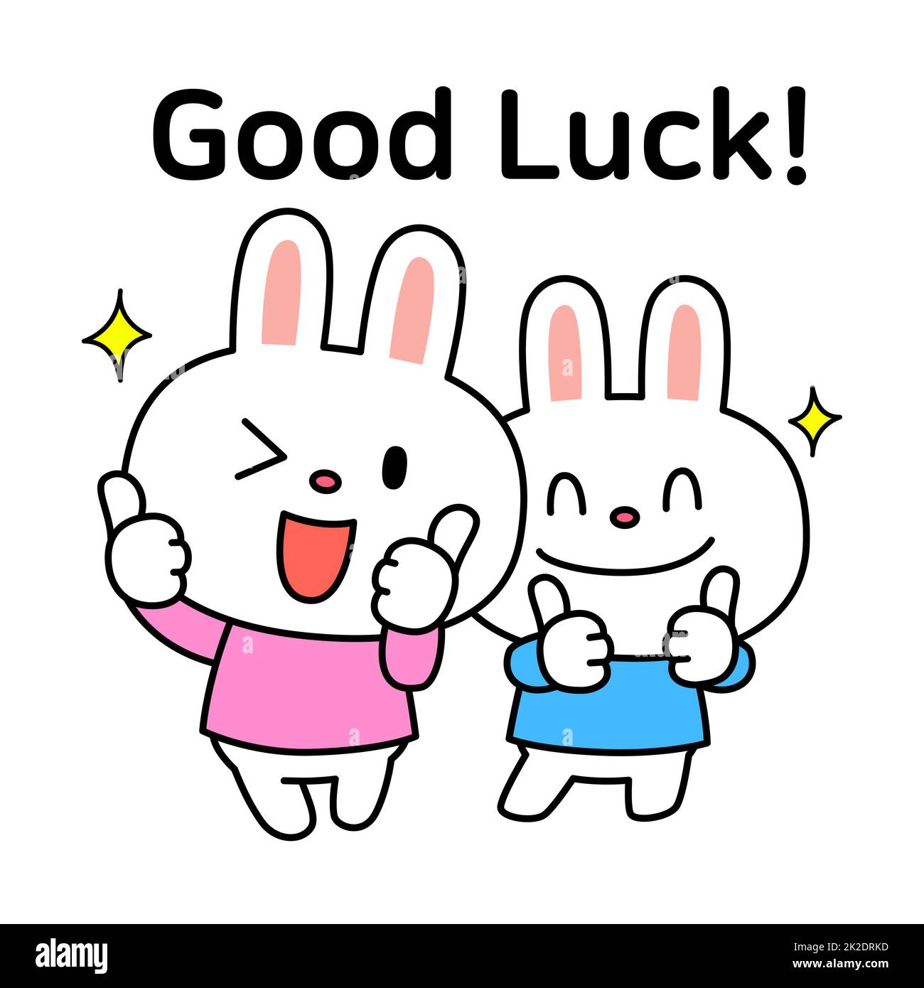 vector illustration of rabbit character thumbs up Stock Photo Alamy