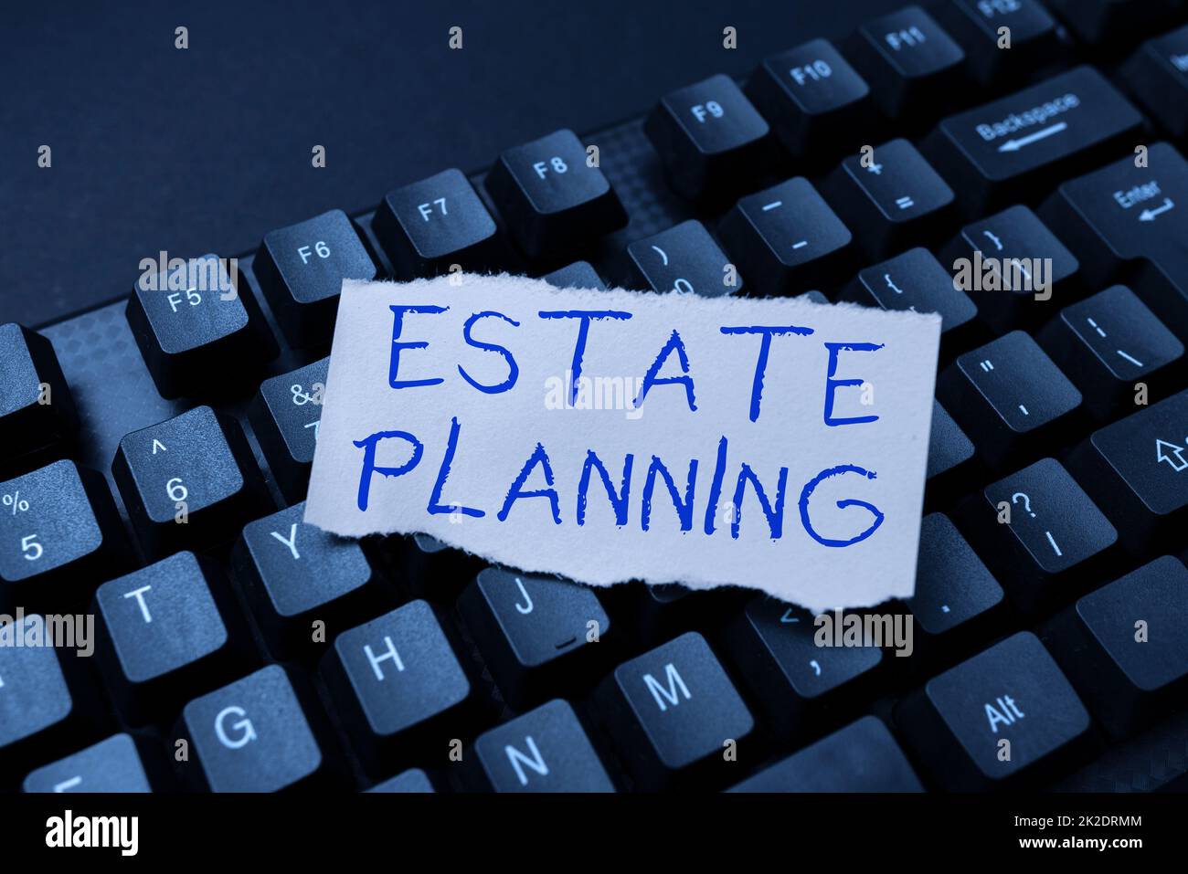 Conceptual caption Estate Planning. Business idea The management and