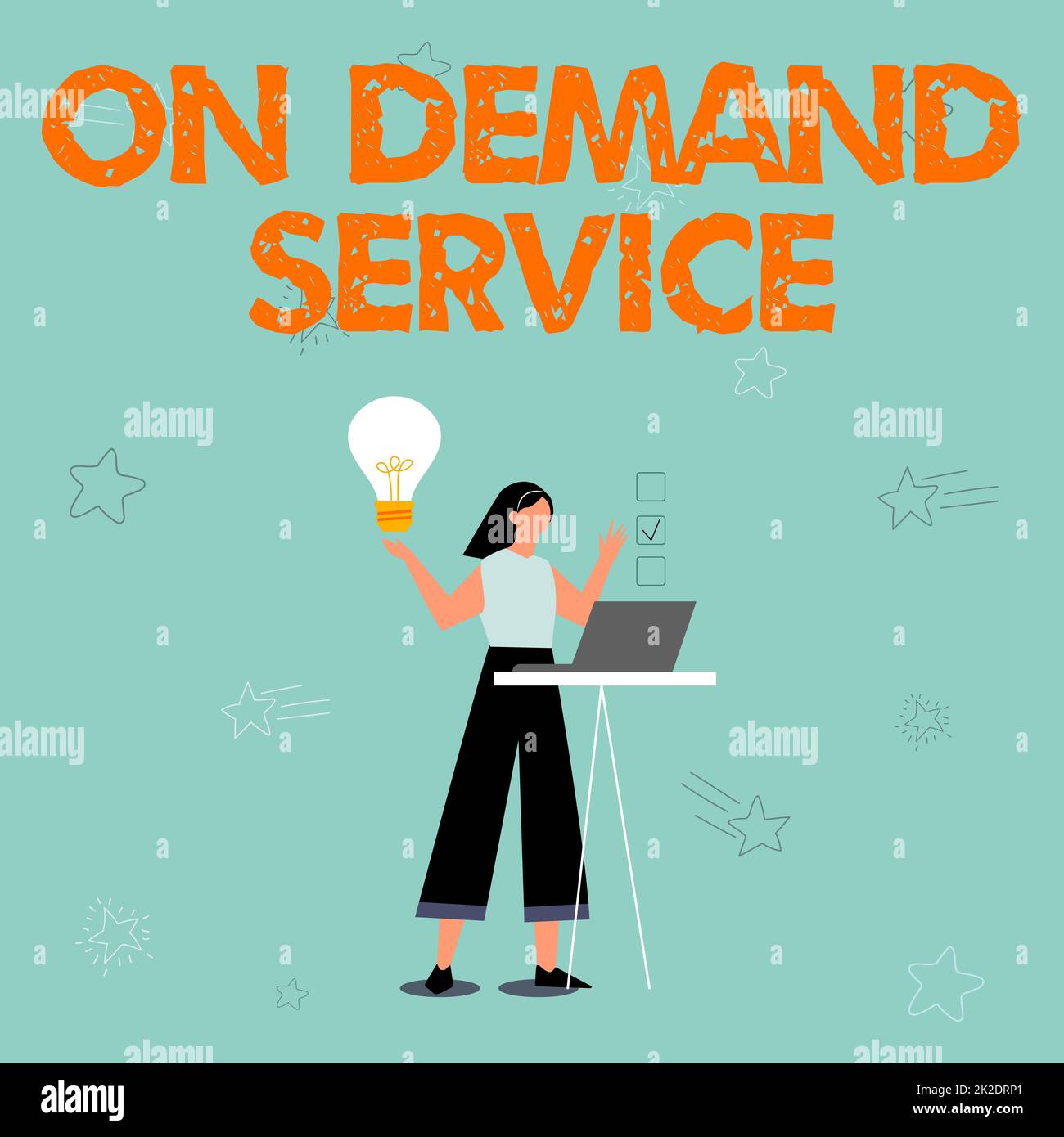 Inspiration showing sign On Demand Service. Business concept allow ...