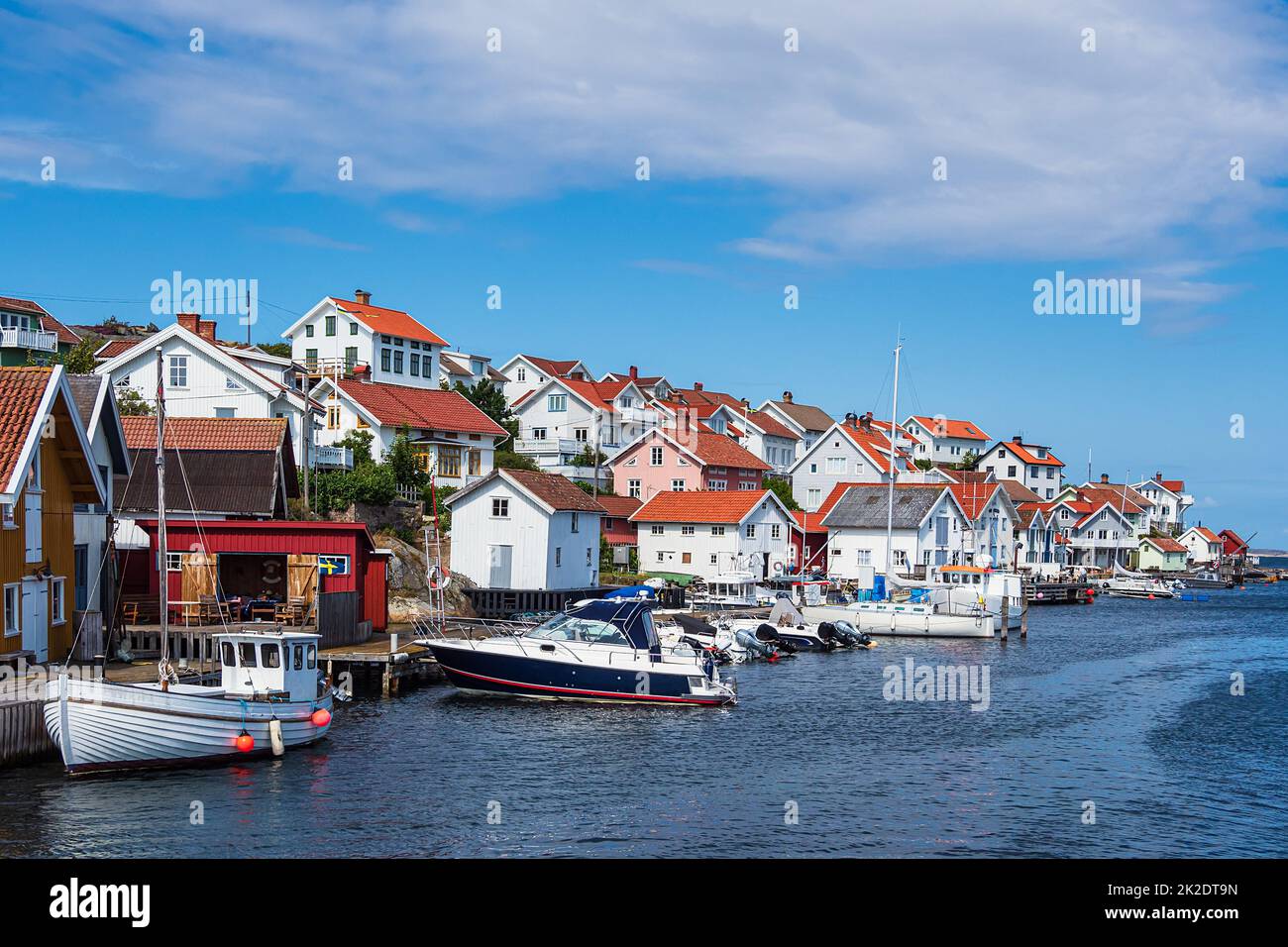 View to the city Gullholmen in Sweden Stock Photo