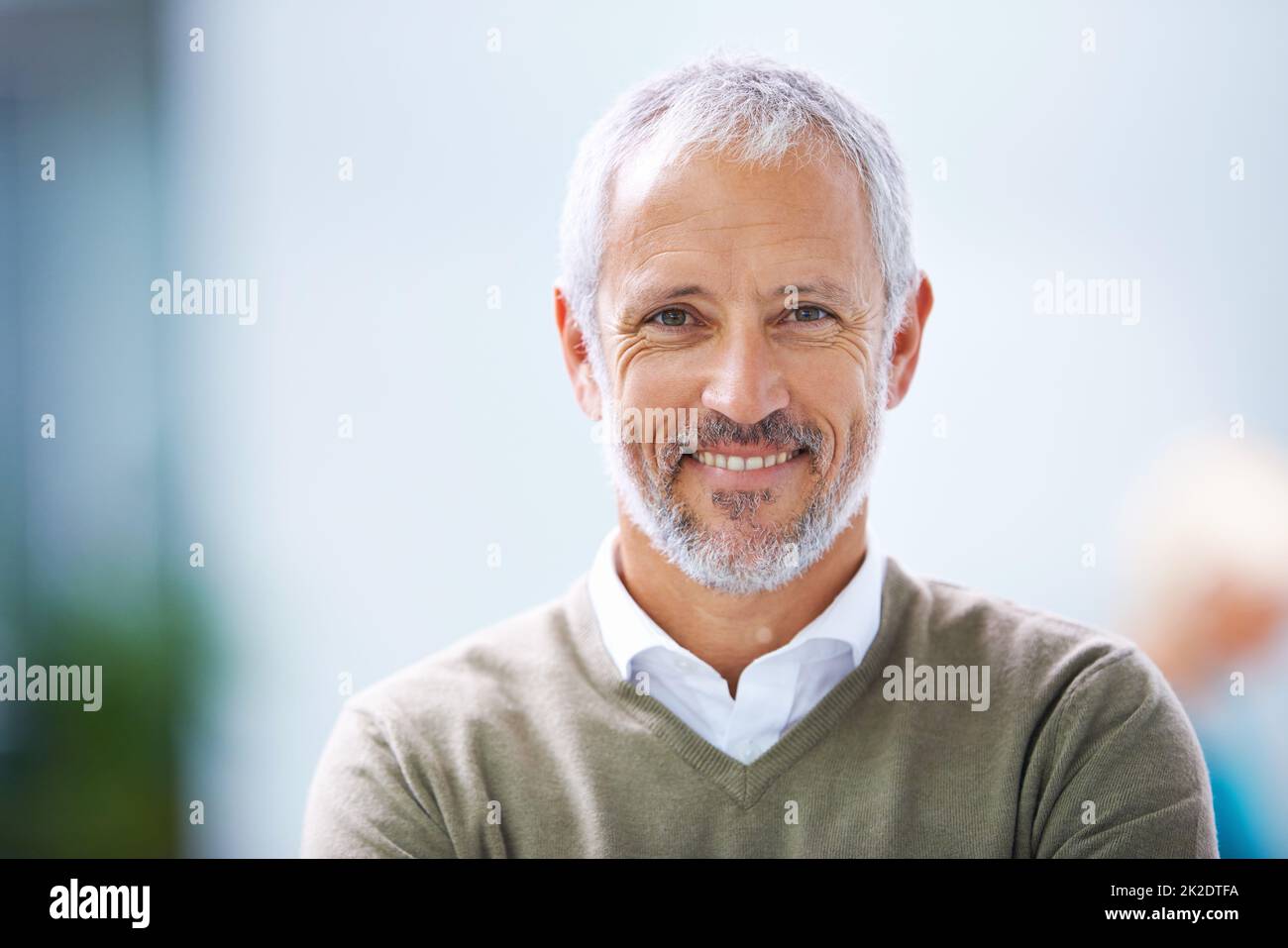 Its all about the positivity. Portrait of a mature businessman standing in an office. Stock Photo