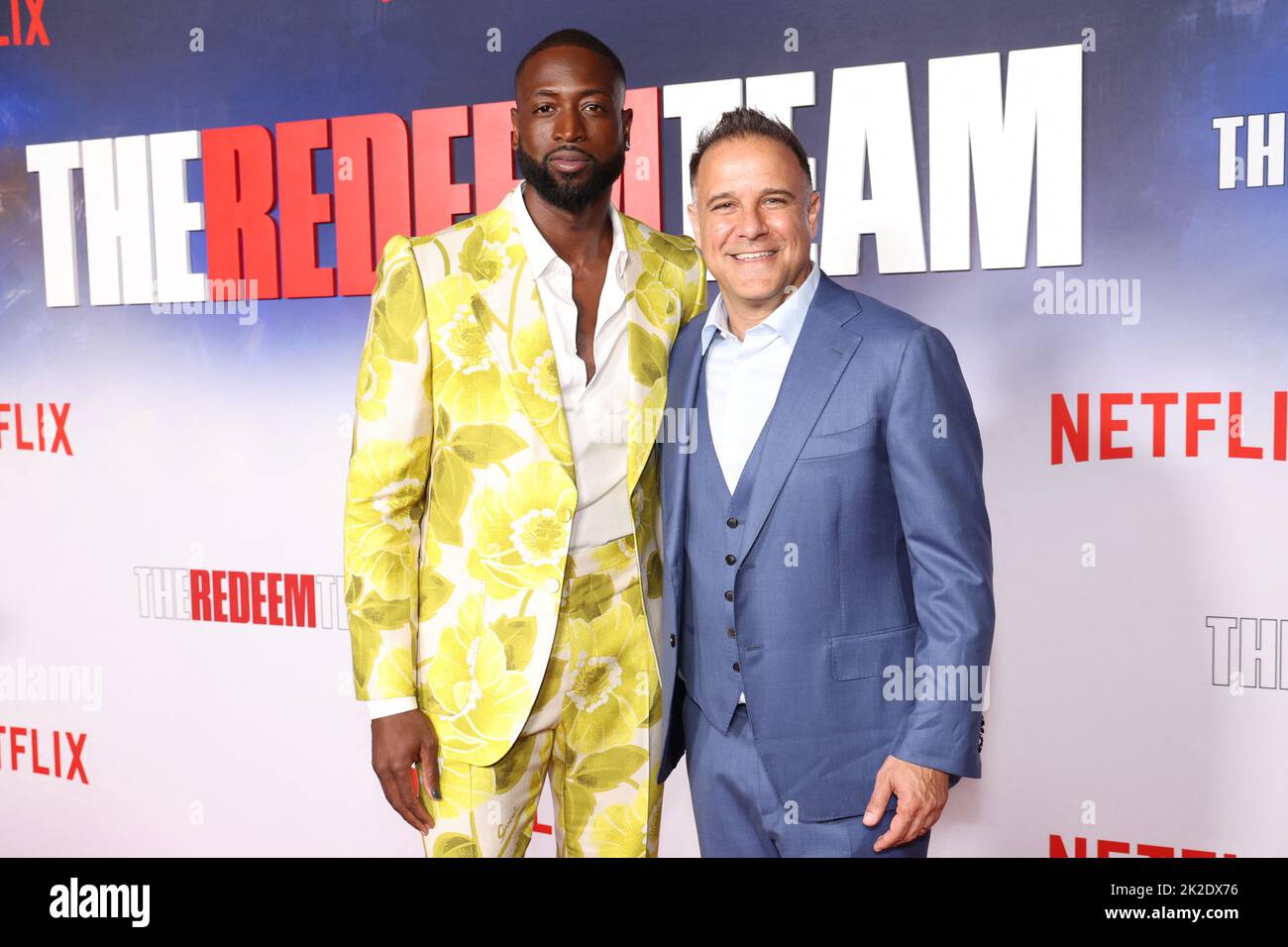 Dwyane Wade and Director Jon Weinbach attend a screening for the documentary 'The Redeem Team' in Los Angeles, California, U.S. September 22, 2022.  REUTERS/Mario Anzuoni Stock Photo