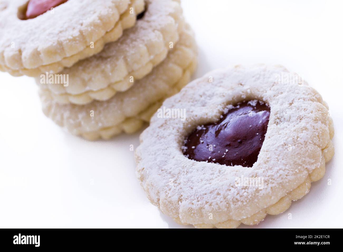 Linzer Torte Cookies Stock Photo
