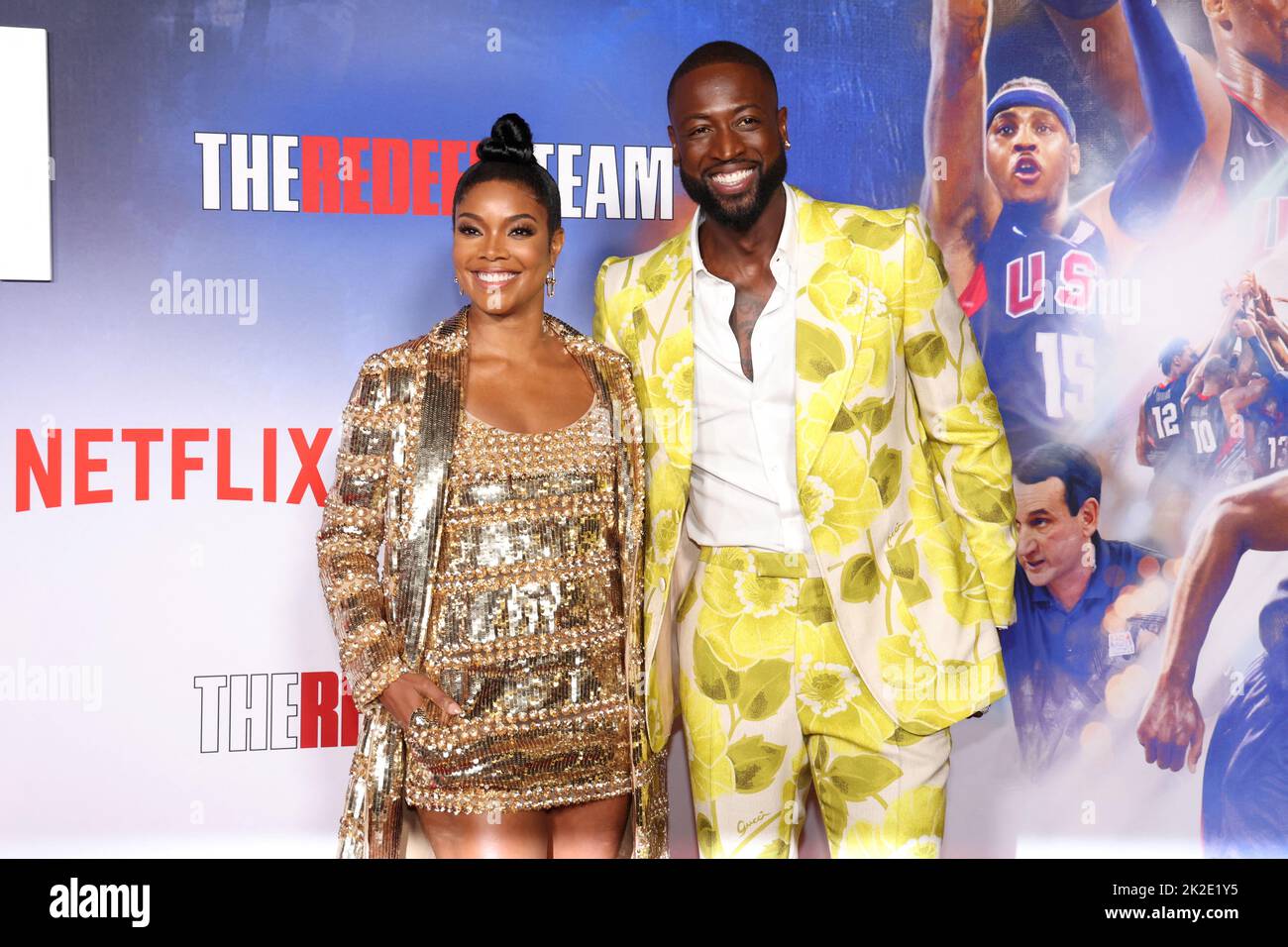 Dwyane Wade and Gabrielle Union attend a screening for the documentary 'The Redeem Team' in Los Angeles, California, U.S. September 22, 2022.  REUTERS/Mario Anzuoni Stock Photo