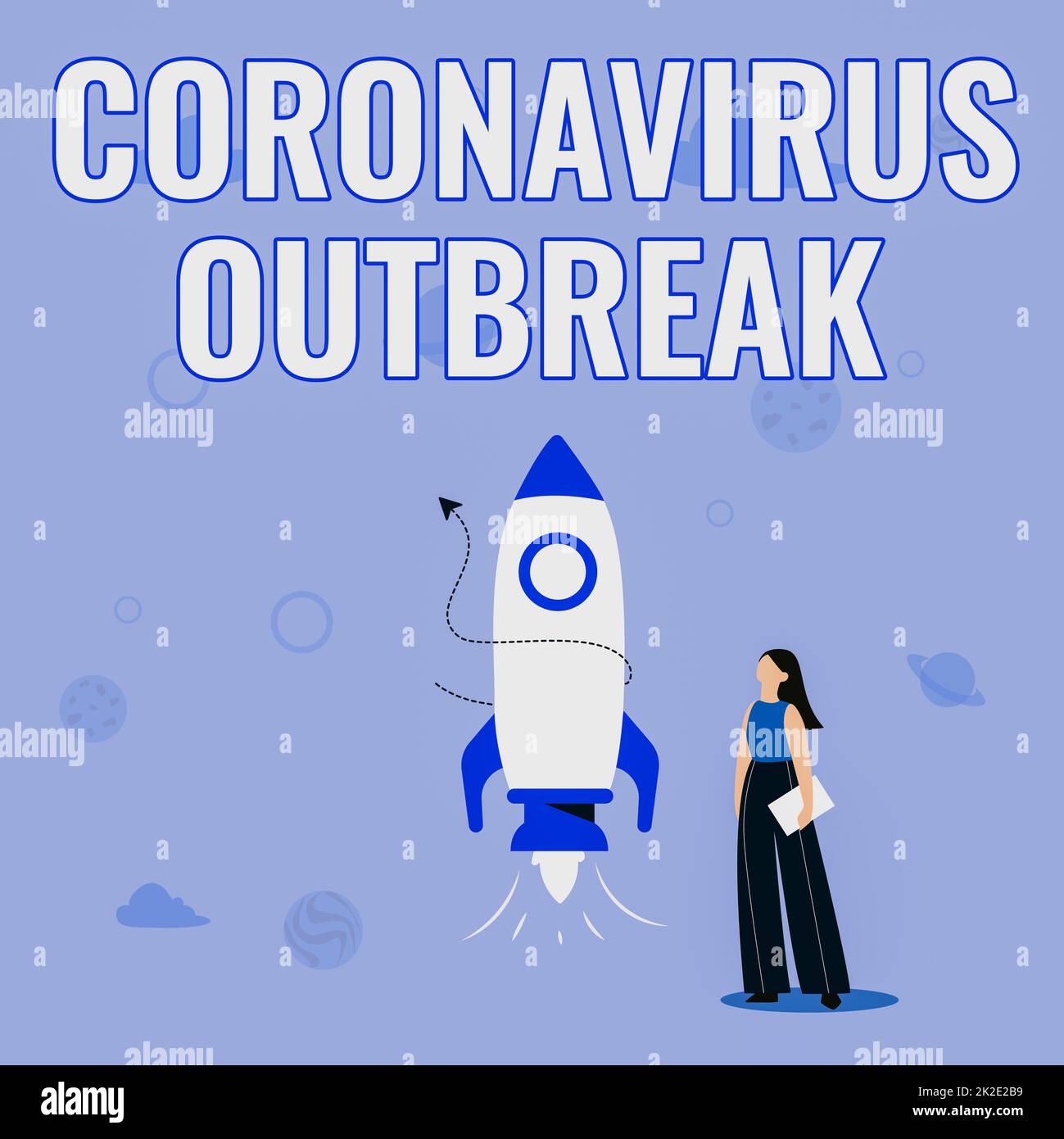 Virus Rocketship Text showing inspiration Coronavirus Outbreak. Business overview ...