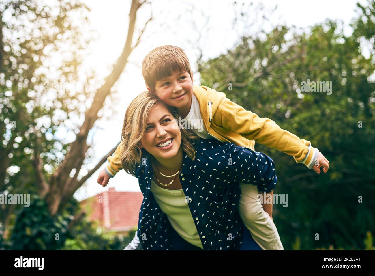 Mom Is The Perfect Plane Shot Of A Mother Bonding With Her Son Outside