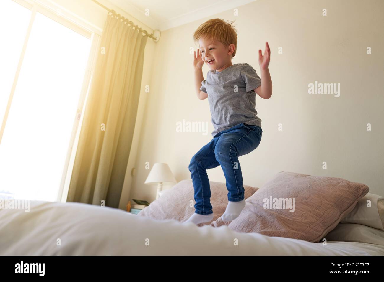 Child jump bed hires stock photography and images Alamy