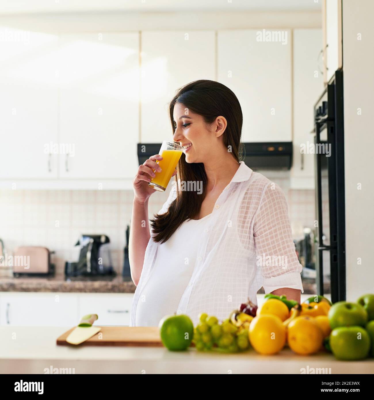 Healthy living equals a healthy baby. Shot of young pregnant woman