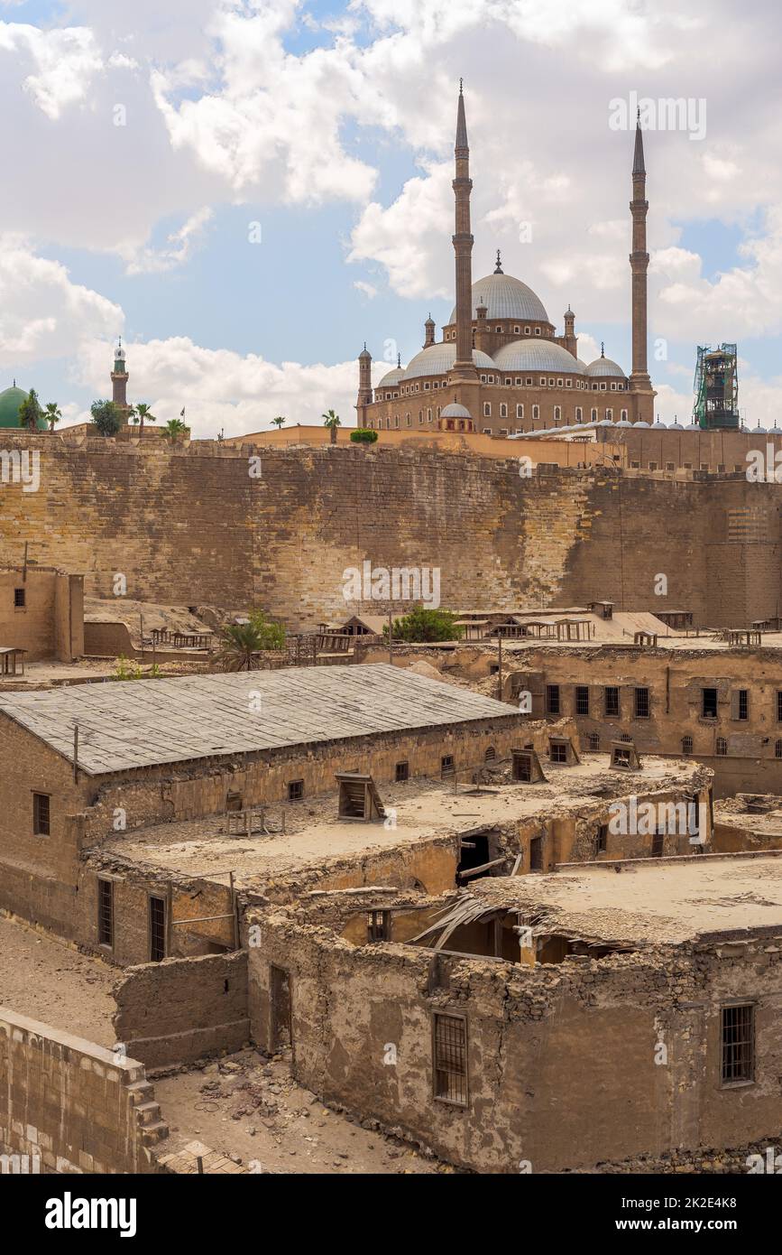 Great Mosque of Muhammad Ali, Citadel of Cairo, one of the landmarks and attractions of Cairo, Egypt Stock Photo