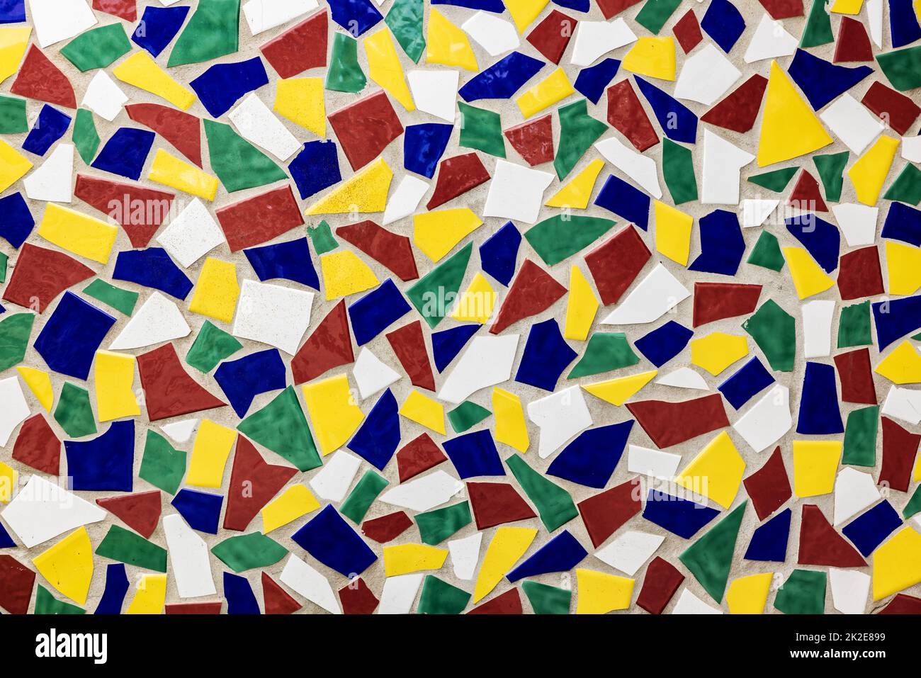 colorful broken tile mosaic texture. trencadis Stock Photo