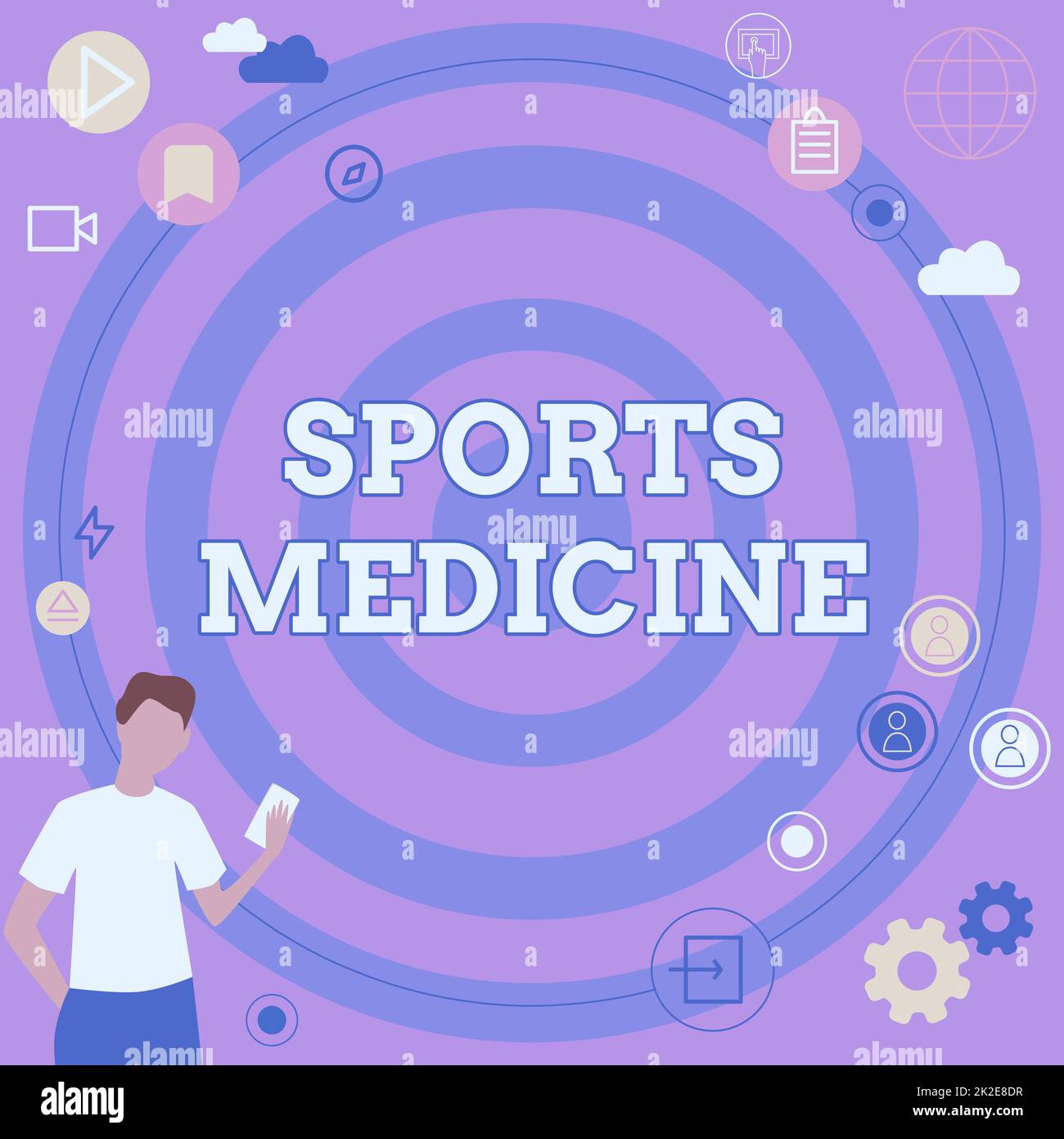 Conceptual caption Sports Medicine. Concept meaning Treatment and