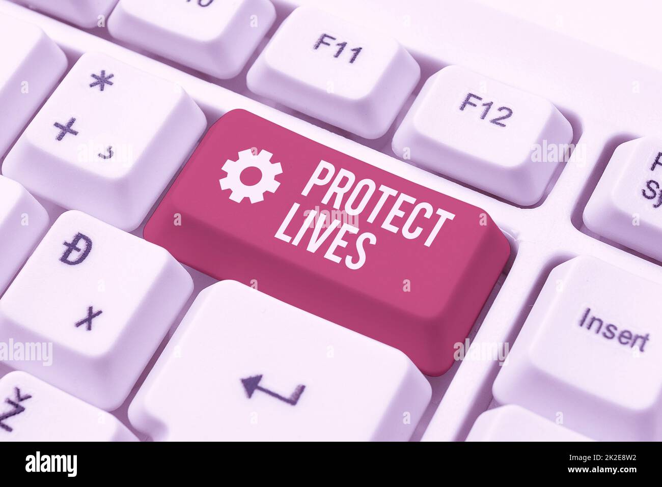 Handwriting text Protect Lives. Word Written on to cover or shield from exposure injury damage or destruction Abstract Presenting Ethical Hacker, Typing Creative Notes And Ideas Stock Photo