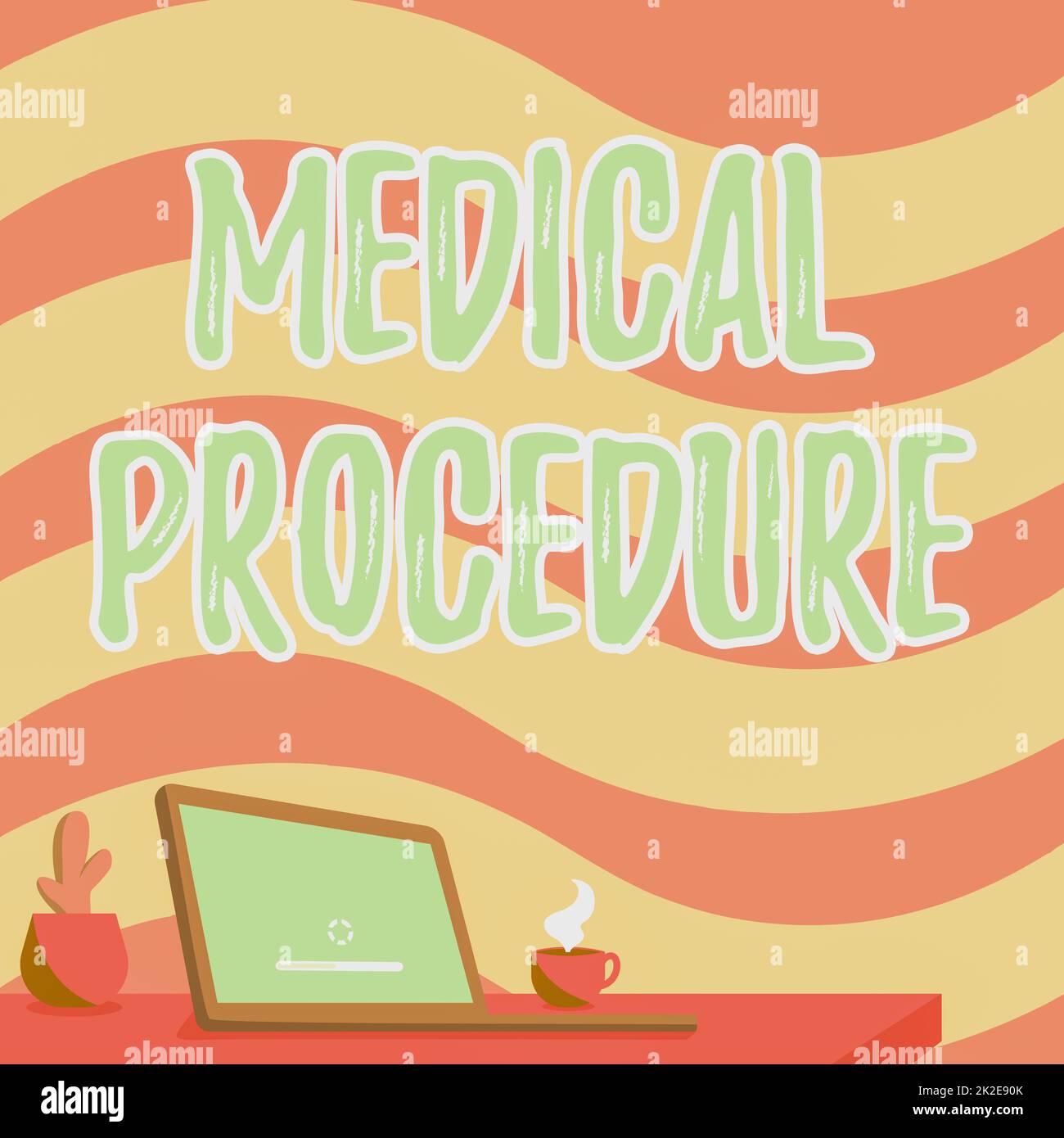 Procedure Notebook Text caption presenting Medical Procedure. Business showcase a ...