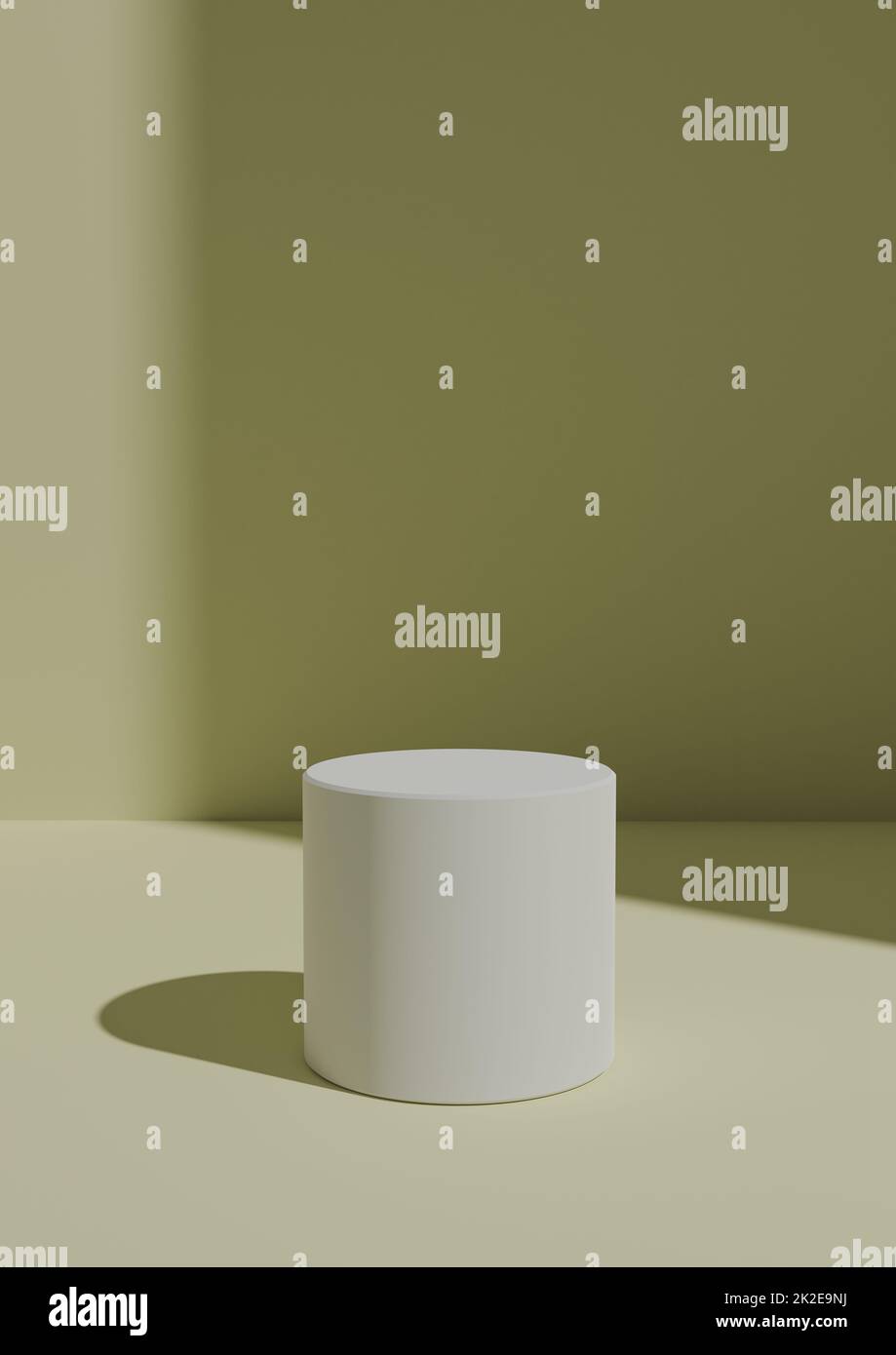 Simple, Minimal 3D Render Light, Pastel Yellow Background for Product ...