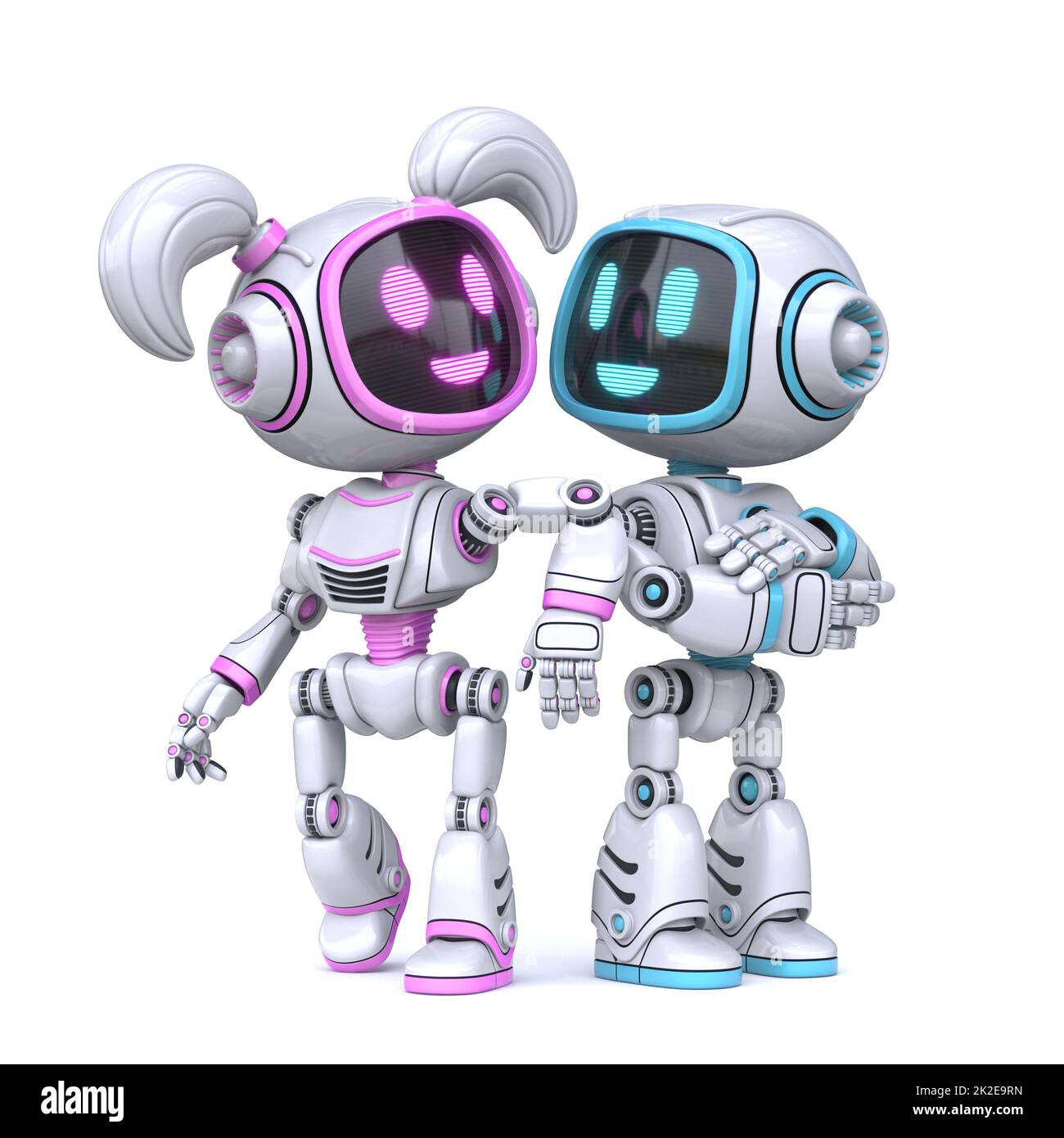 Robots blue and pink hi-res stock photography and images - Alamy