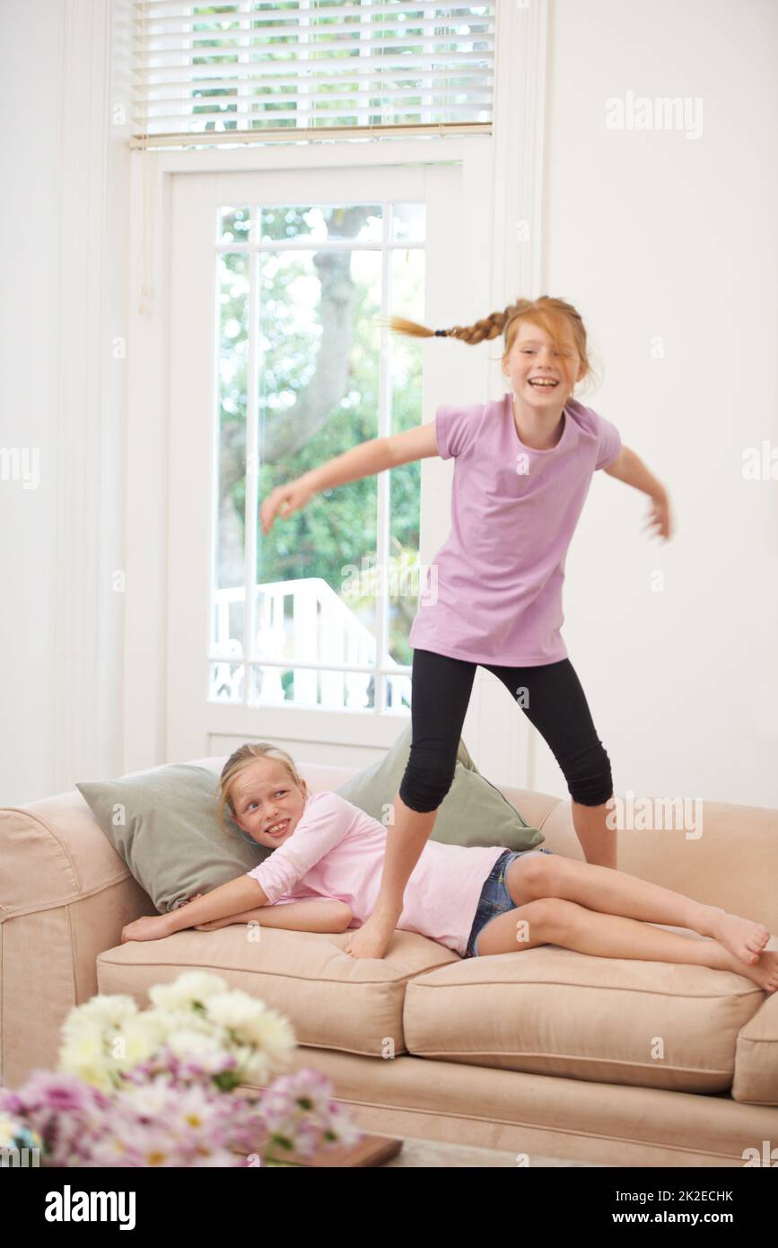 Ellie and Kylie messing about