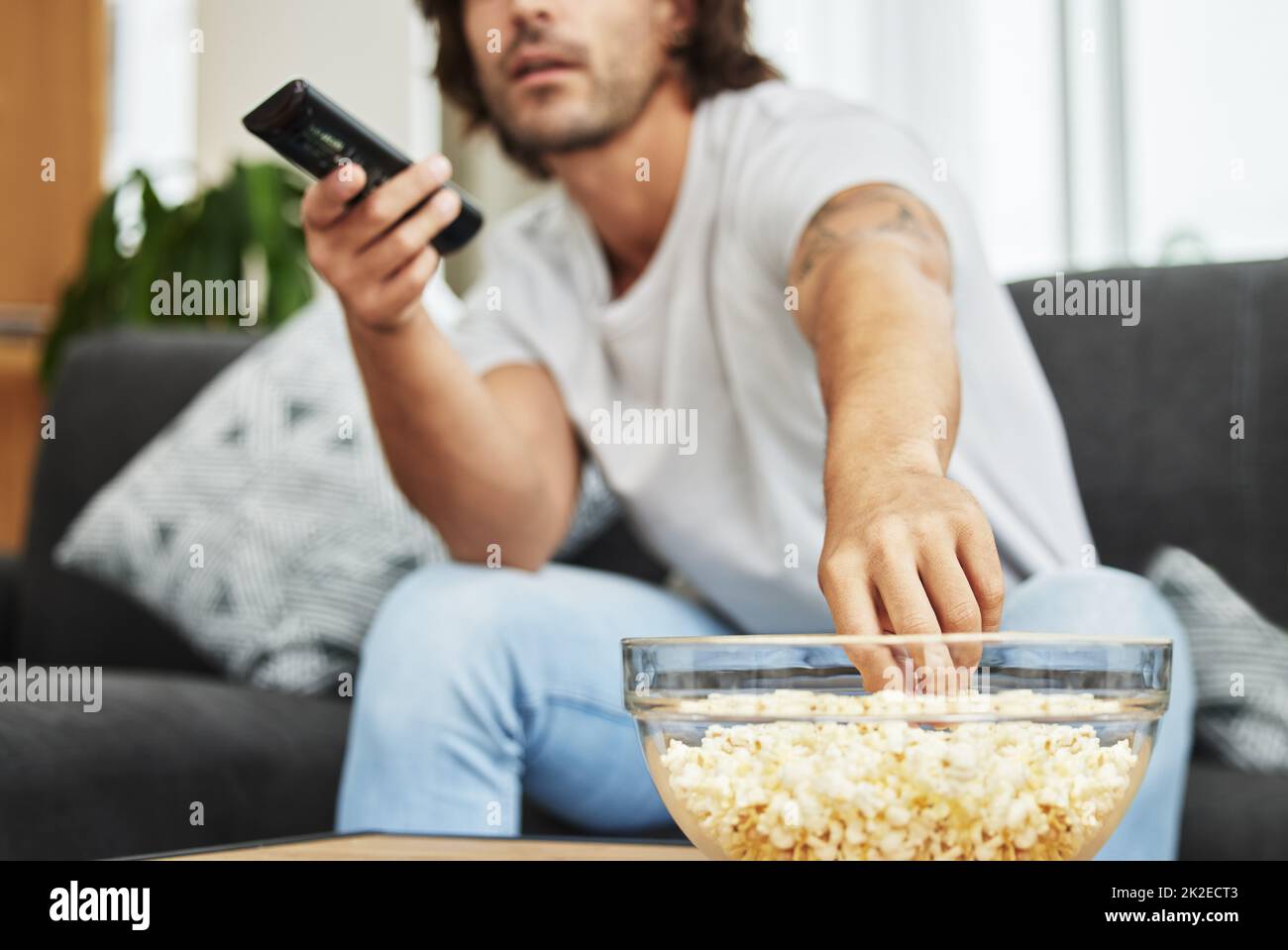 I could eat this entire bowl with no one watching. Shot of man sitting