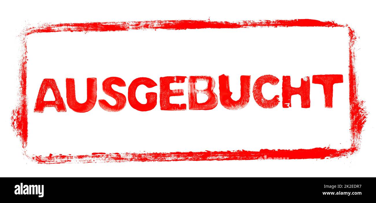 Red grunge banner showing Sold Out german Stock Photo