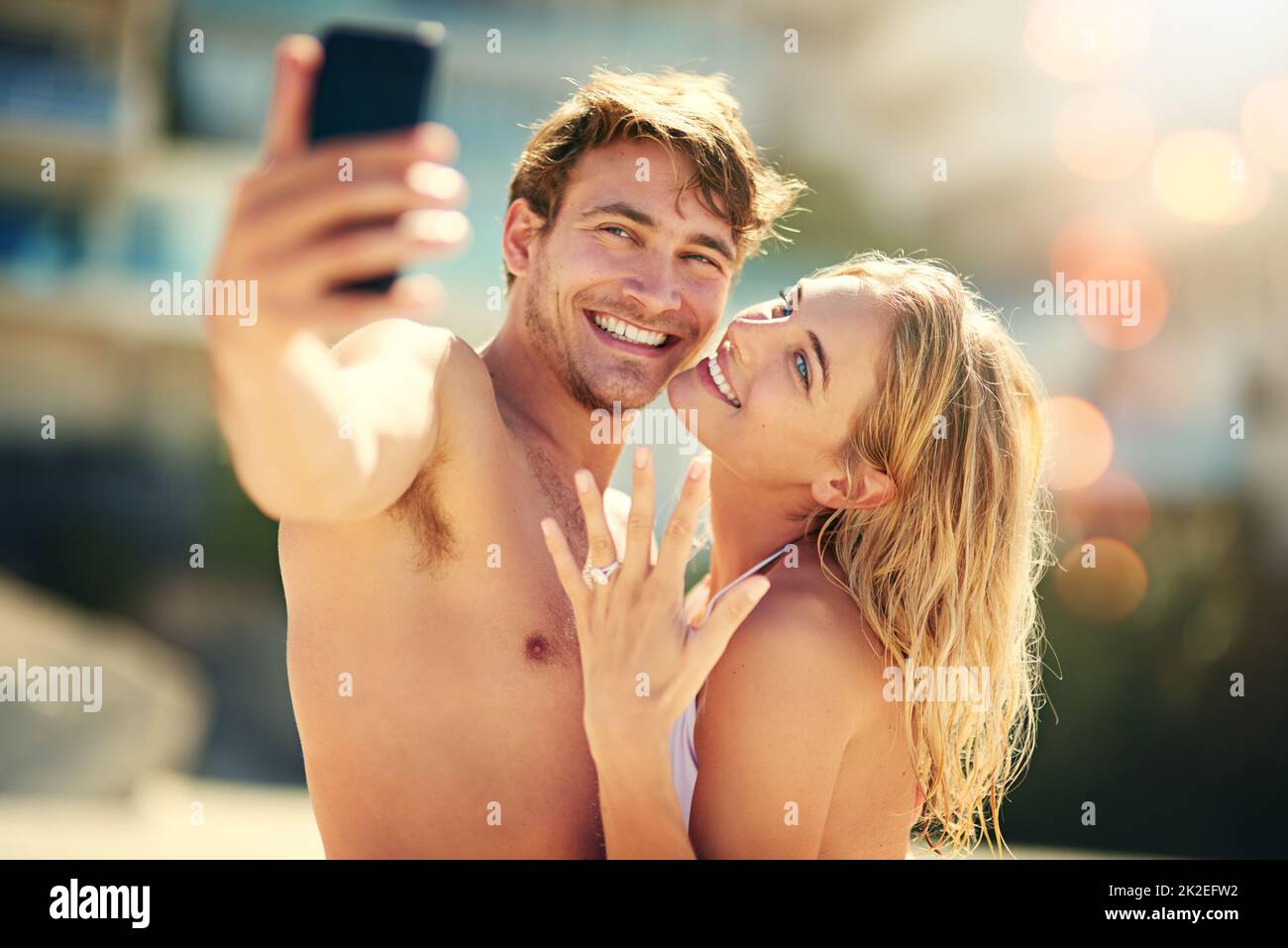 Showing off engagement ring hi-res stock photography and images - Alamy