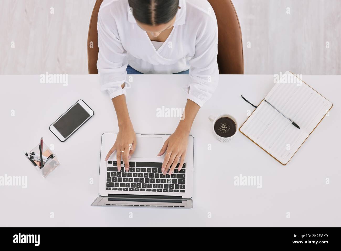 Stern woman boss at desk hi-res stock photography and images - Alamy