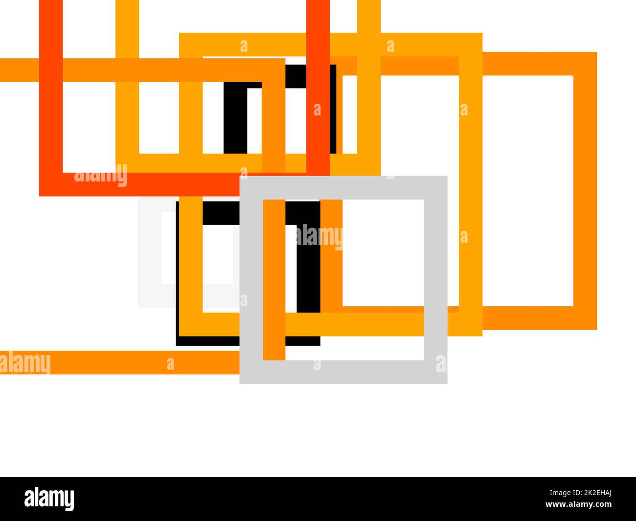 Abstract grey orange squares with white background Stock Photo - Alamy