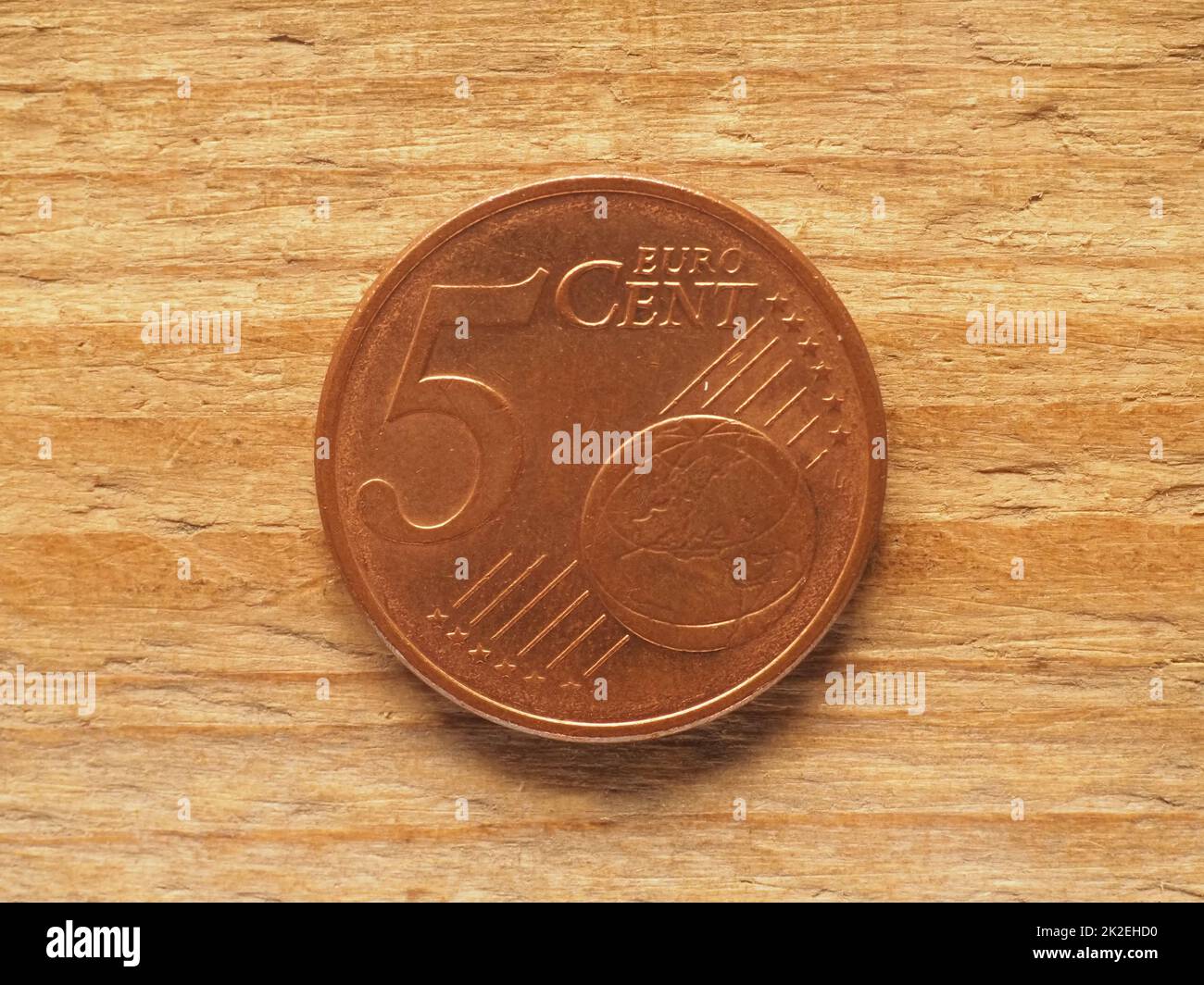 5 cents coin common side, currency of Europe Stock Photo - Alamy