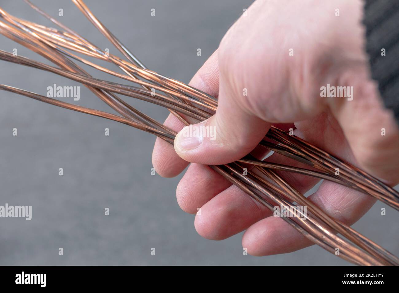 close-up of copper wire inside electrical wiring - lots of thick copper wire  Stock Photo - Alamy