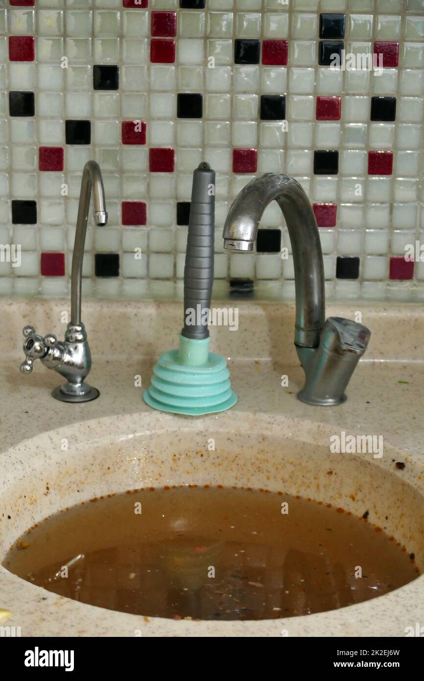 clogging in the kitchen sink one of the problems in the kitchen