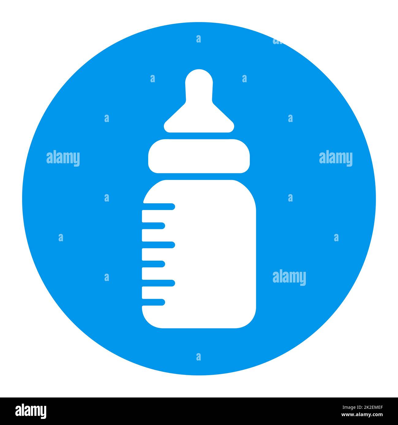 Baby feeding bottle vector glyph icon Stock Photo