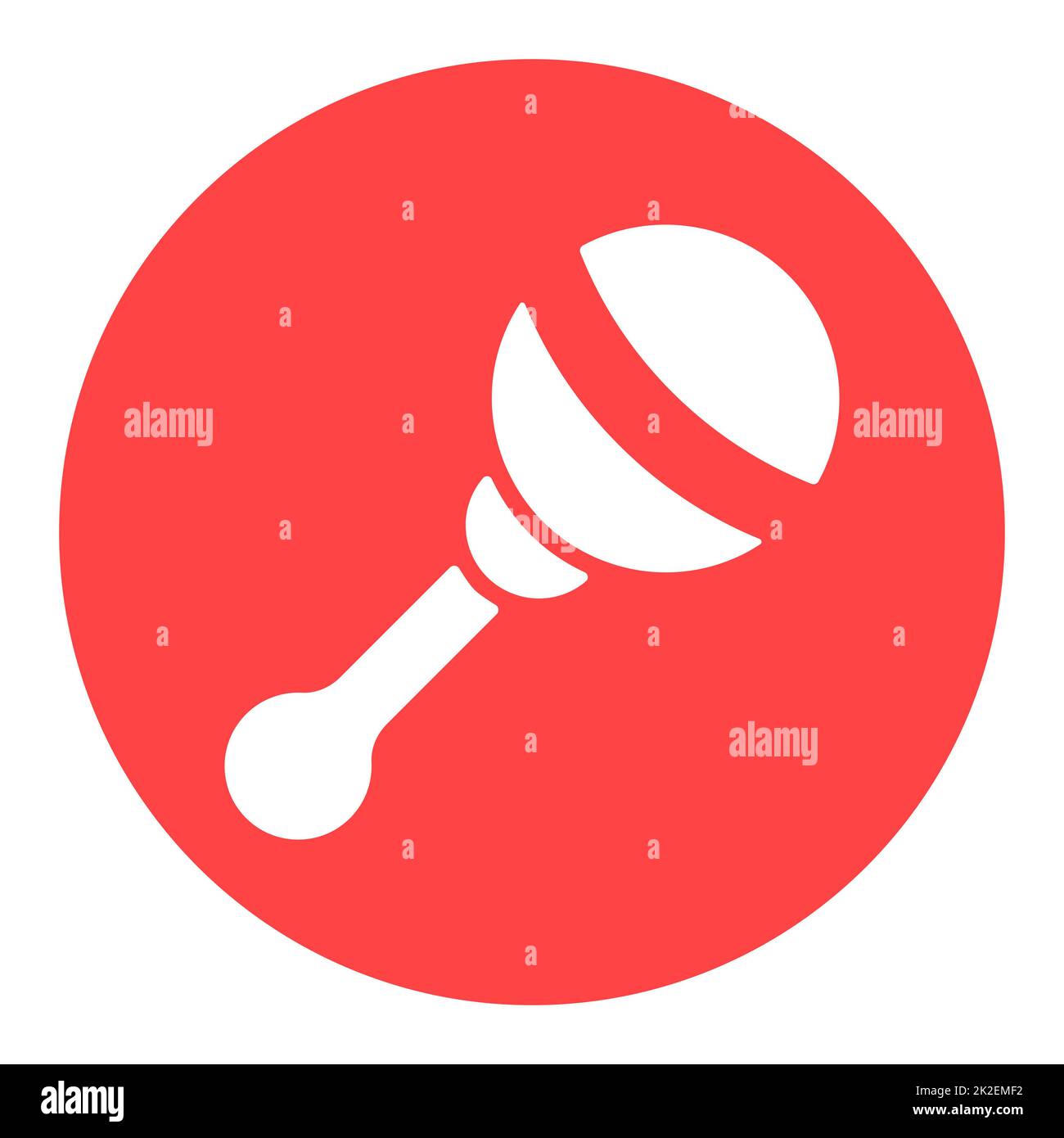 Baby rattle toy vector isolated glyph icon Stock Photo - Alamy