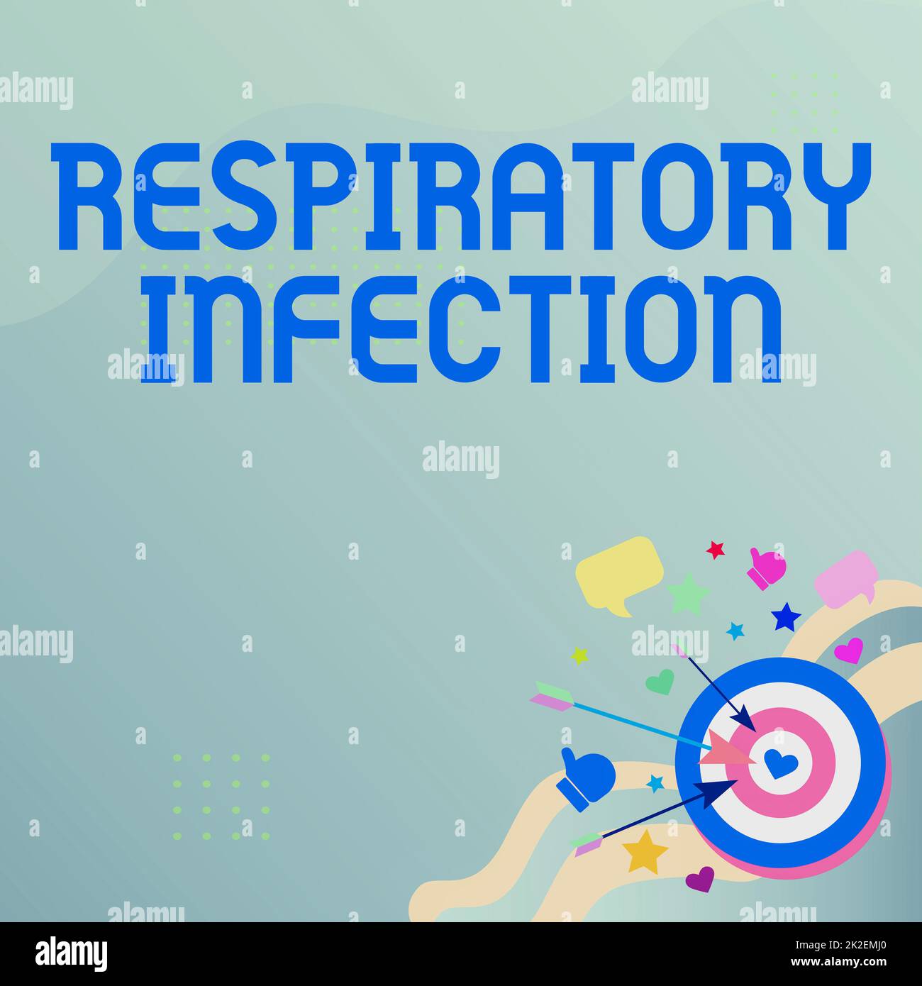 Writing displaying text Respiratory Infection. Business overview any infectious disease that directly affects the normal breathing Presenting Message Hitting Target Concept, Abstract Announcing Goal Stock Photo