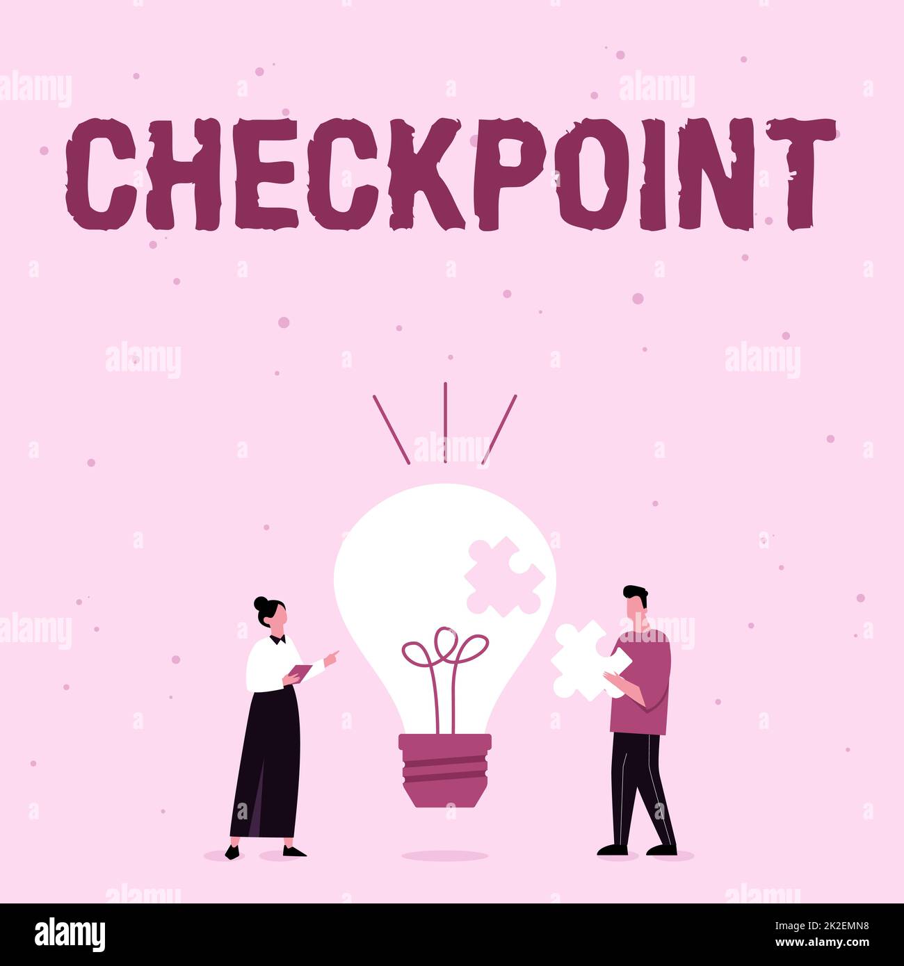 Conceptual caption Checkpoint. Conceptual photo manned entrance, where travelers are subject to security checks Illustration Of Partners Bulding New Wonderful Ideas For Skill Improvement. Stock Photo
