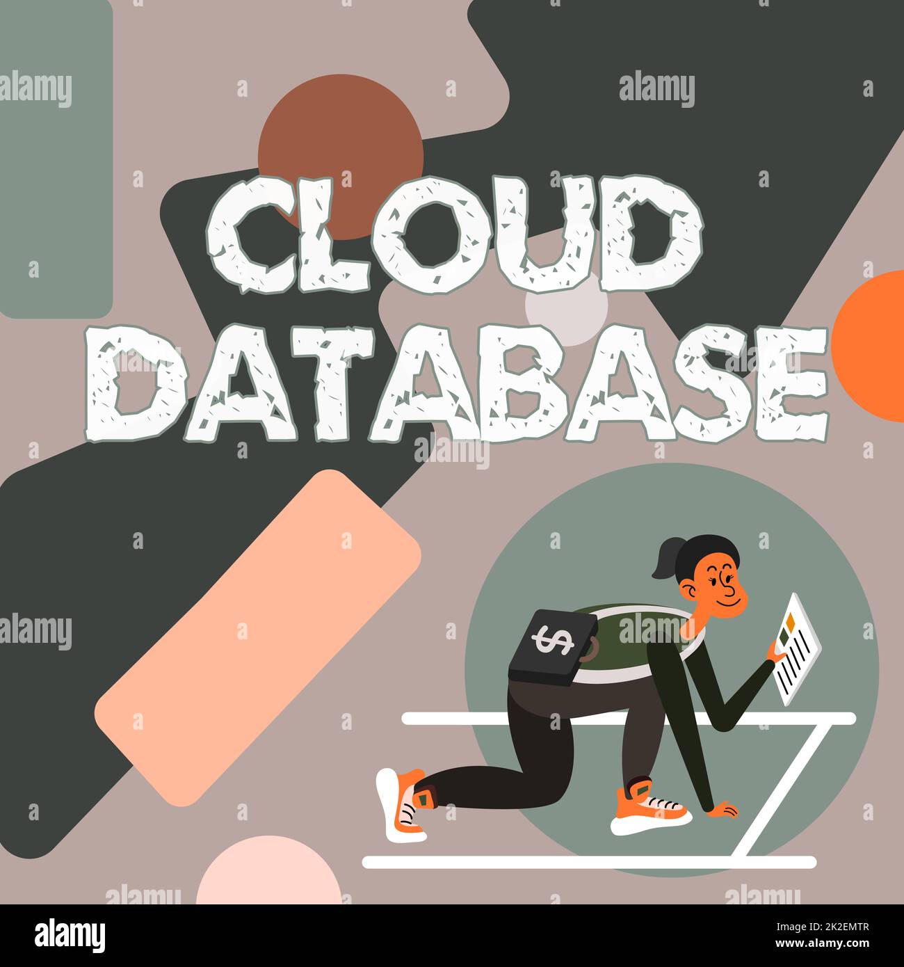 Hand writing sign Cloud Database. Business concept optimized or built