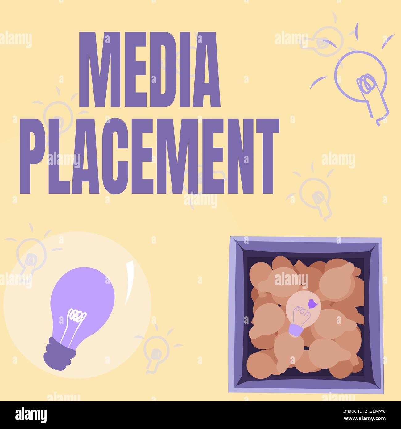 Conceptual caption Media Placement. Conceptual photo the method of