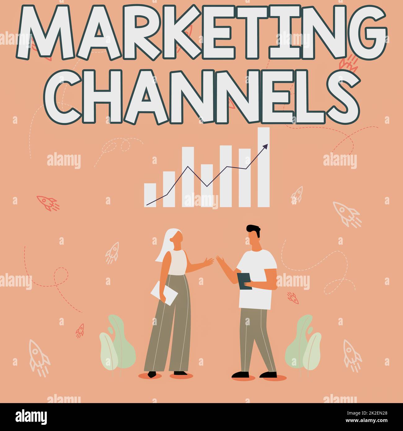 Writing displaying text Marketing Channels. Conceptual photo the