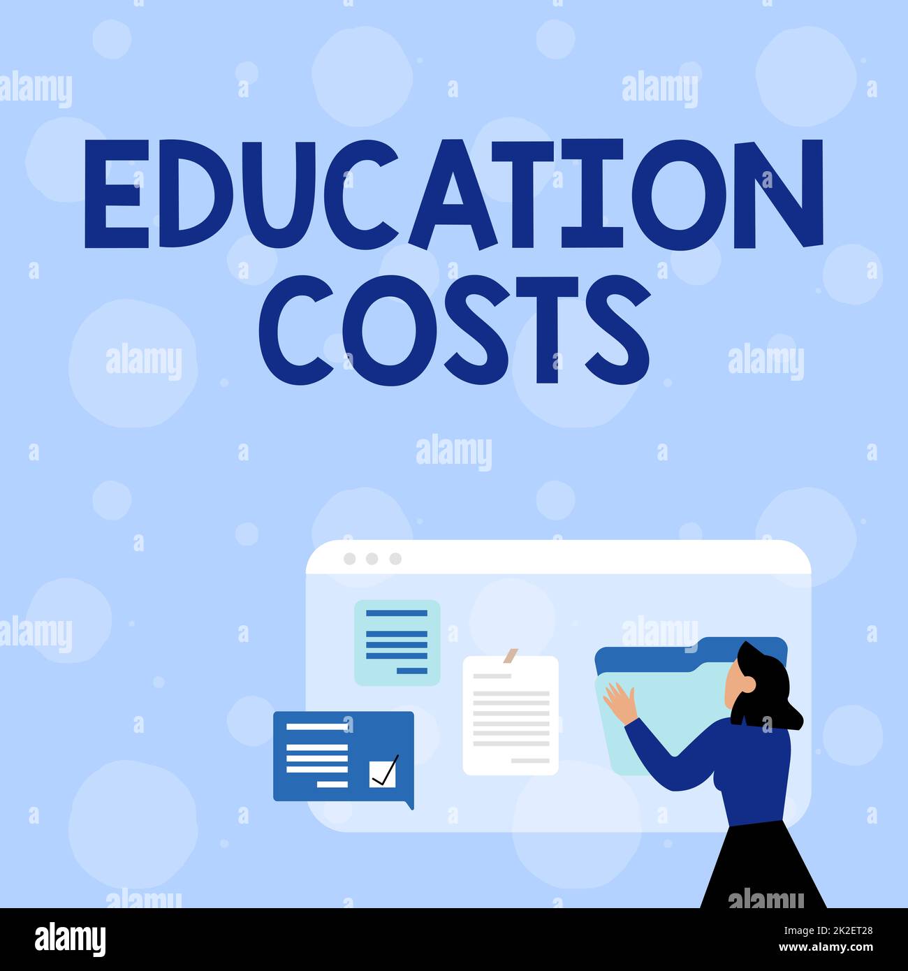 Text showing inspiration Education Costs. Business concept amounts paid