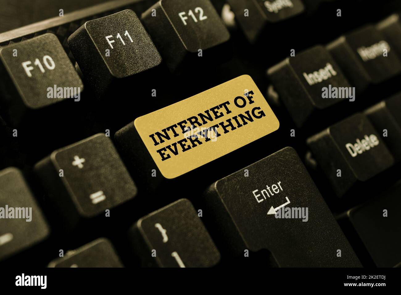 Conceptual caption Internet Of Everything. Business concept smart modern city and wireless communication network Downloading Documents Concept, Uploading And Posting New Files To Internet Stock Photo