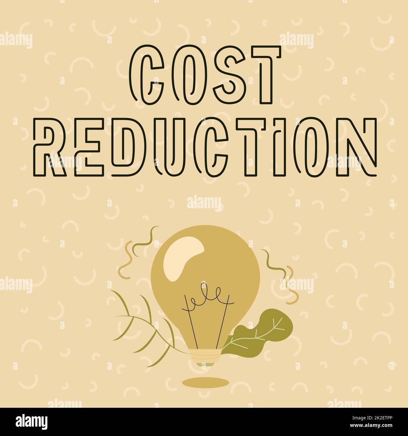 Writing displaying text Cost Reduction. Concept meaning process of finding and removing unwarranted expenses Illuminated Light Bulb Drawing Plants Shell Showing Technology Ideas. Stock Photo