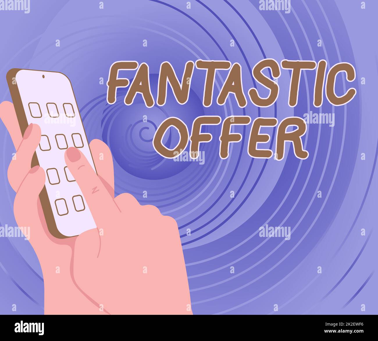 Inspiration showing sign Fantastic Offer. Business approach the seller accepts offers and is willing to negotiate Hands Holding Technological Device Pressing Application Button. Stock Photo