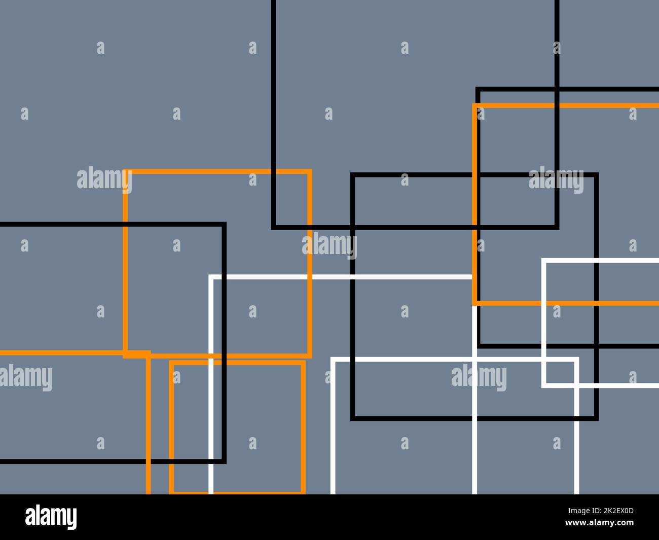 Abstract orange white grey squares with slate gray background Stock ...