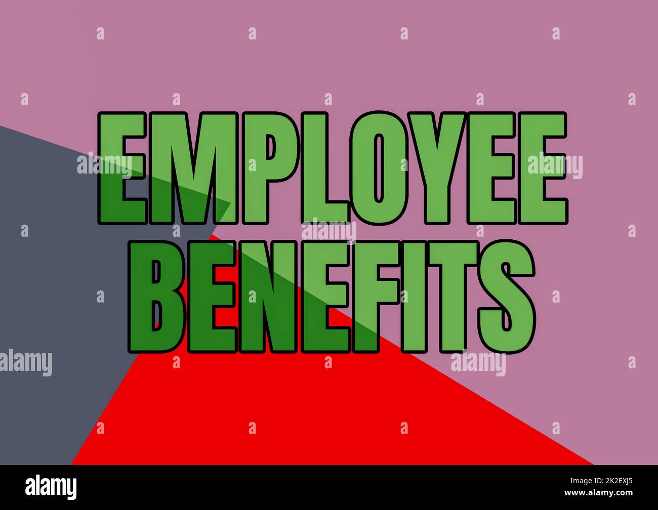 Sign displaying Employee Benefits. Business showcase form of compensation paid by employers to workers Line Illustrated Backgrounds With Various Shapes And Colours. Stock Photo