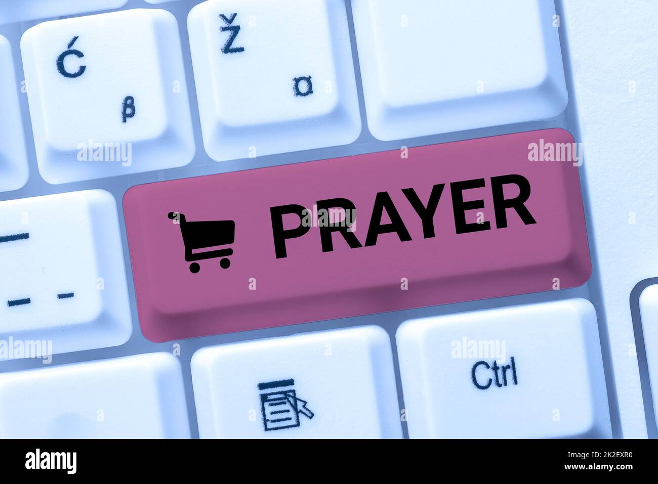 Writing displaying text Prayer. Concept meaning solemn request for help