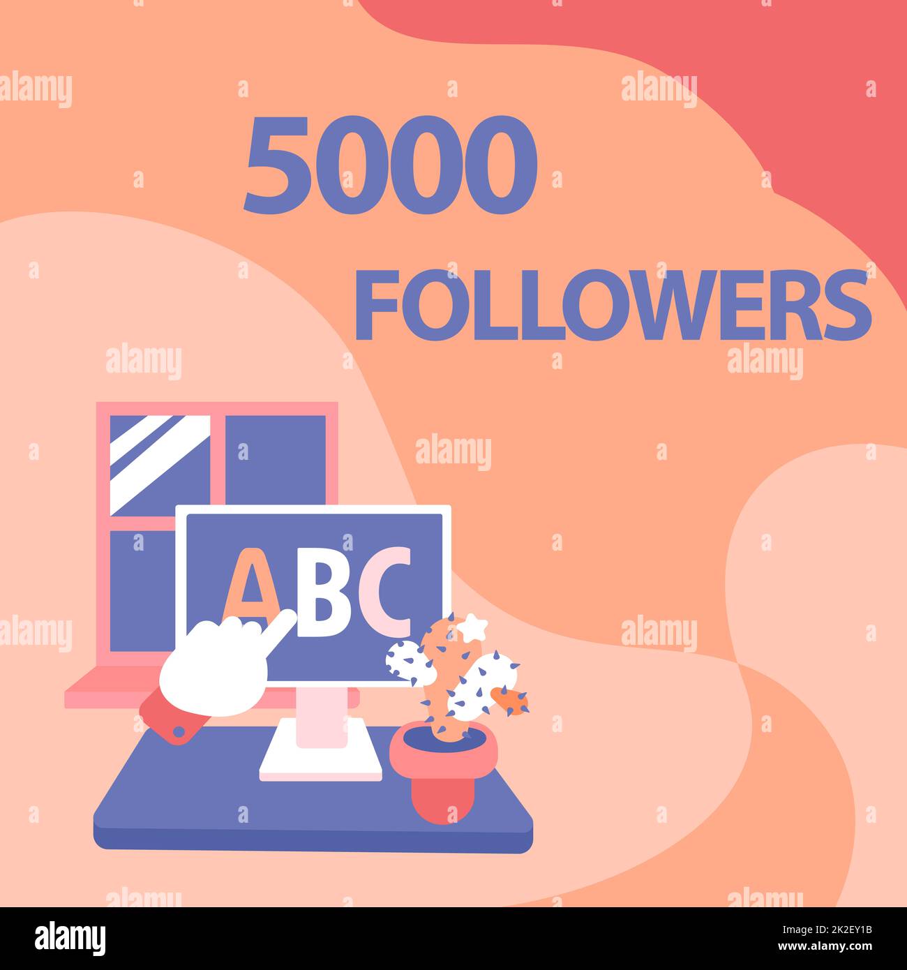 Hand writing sign 5000 Followers. Conceptual photo number of ...