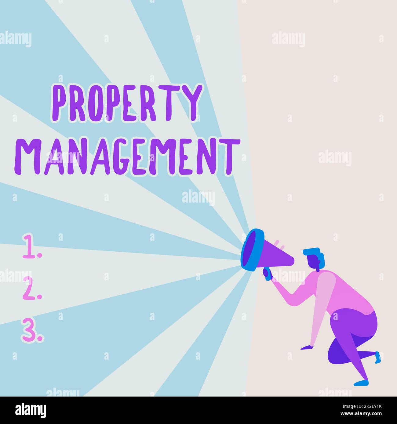 Sign displaying Property Management. Business showcase the control, maintenance, and oversight