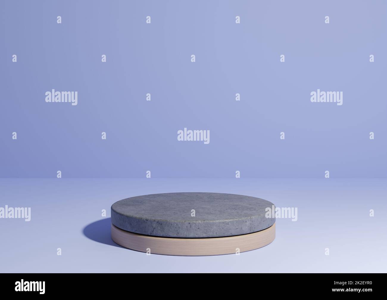 Light, pastel blue 3D rendering simple product display, natural minimal ...